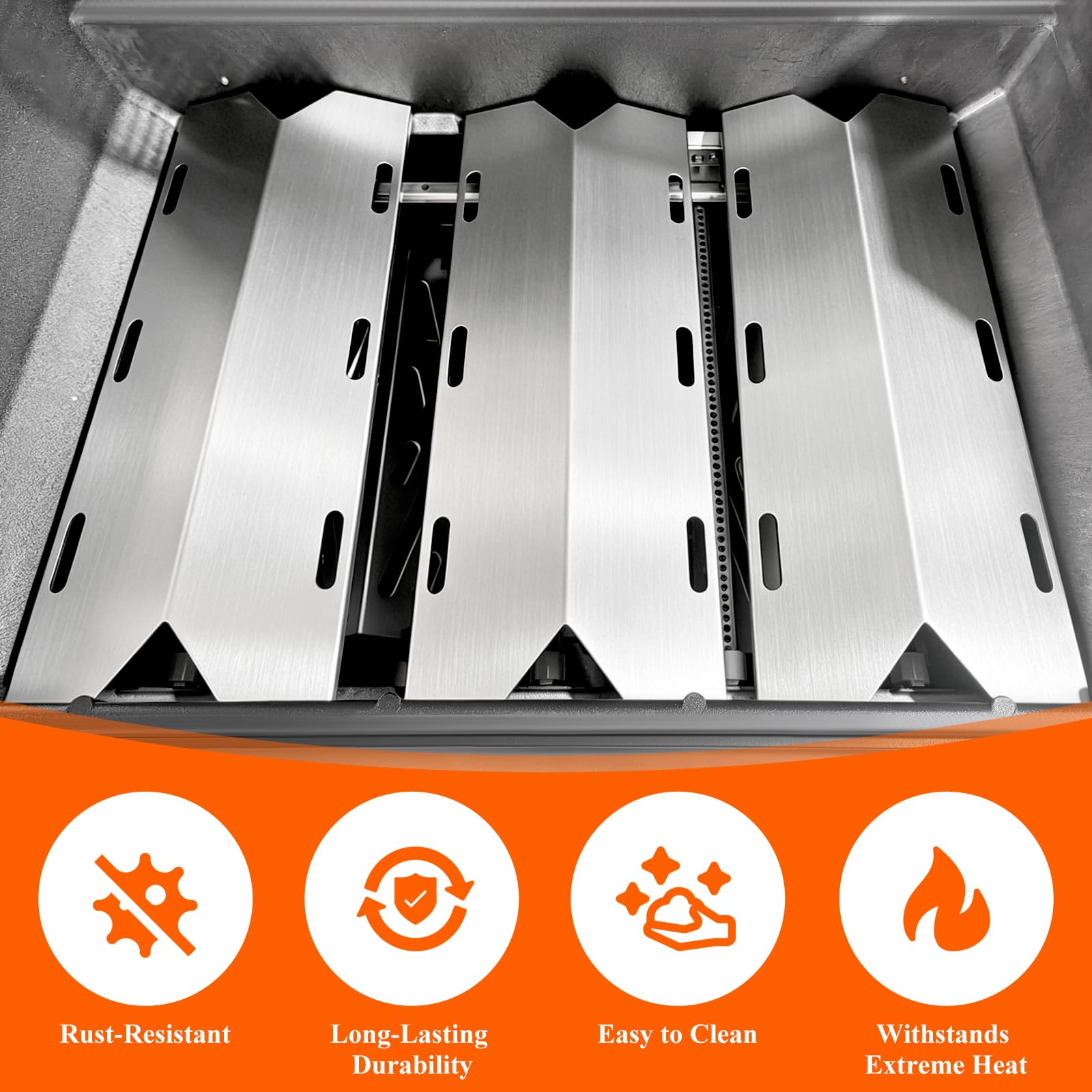 Hisencn replacement parts staged on backyard grill for effortless DIY repair