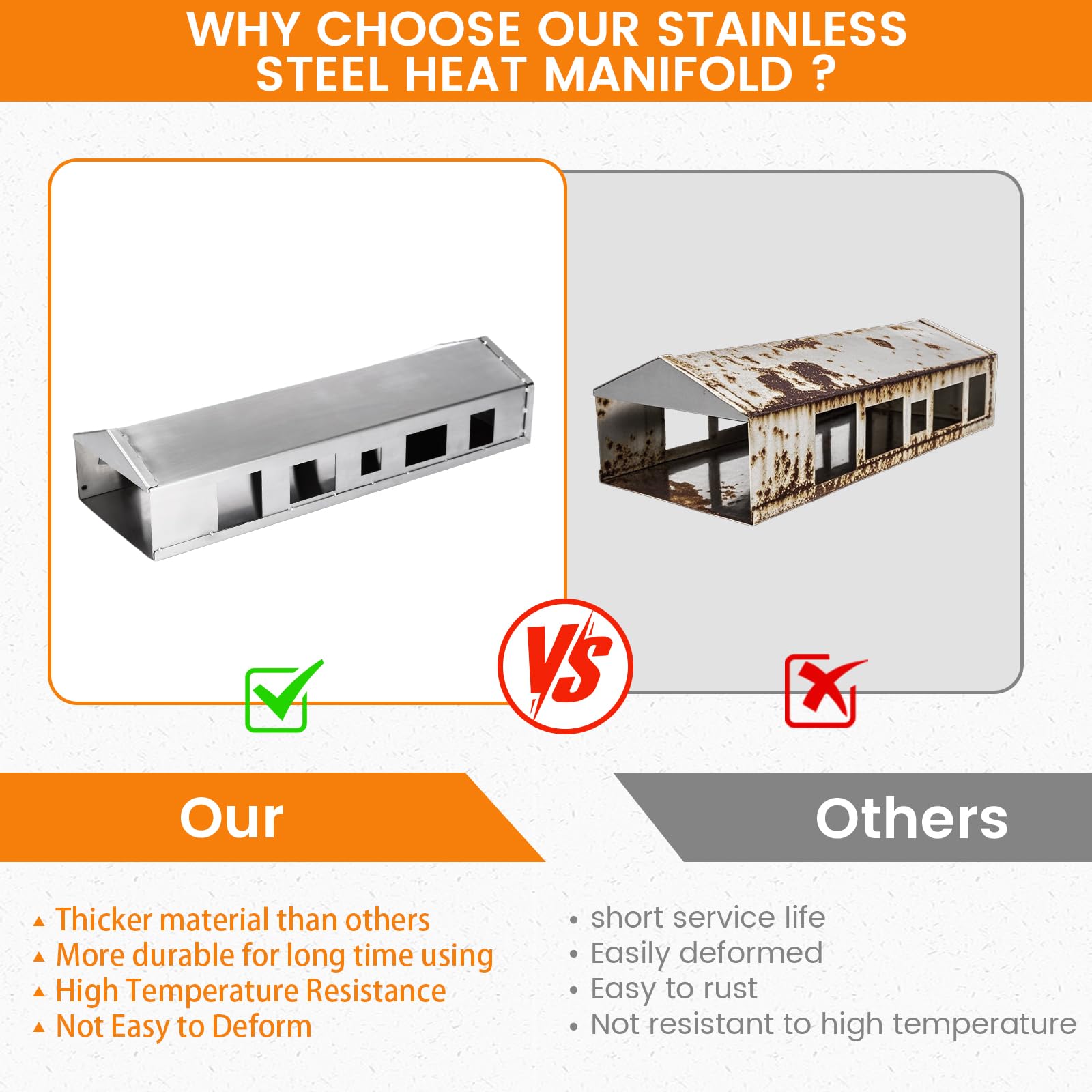 Hisencn manifold in use at grill, illustrating improved cooking consistency