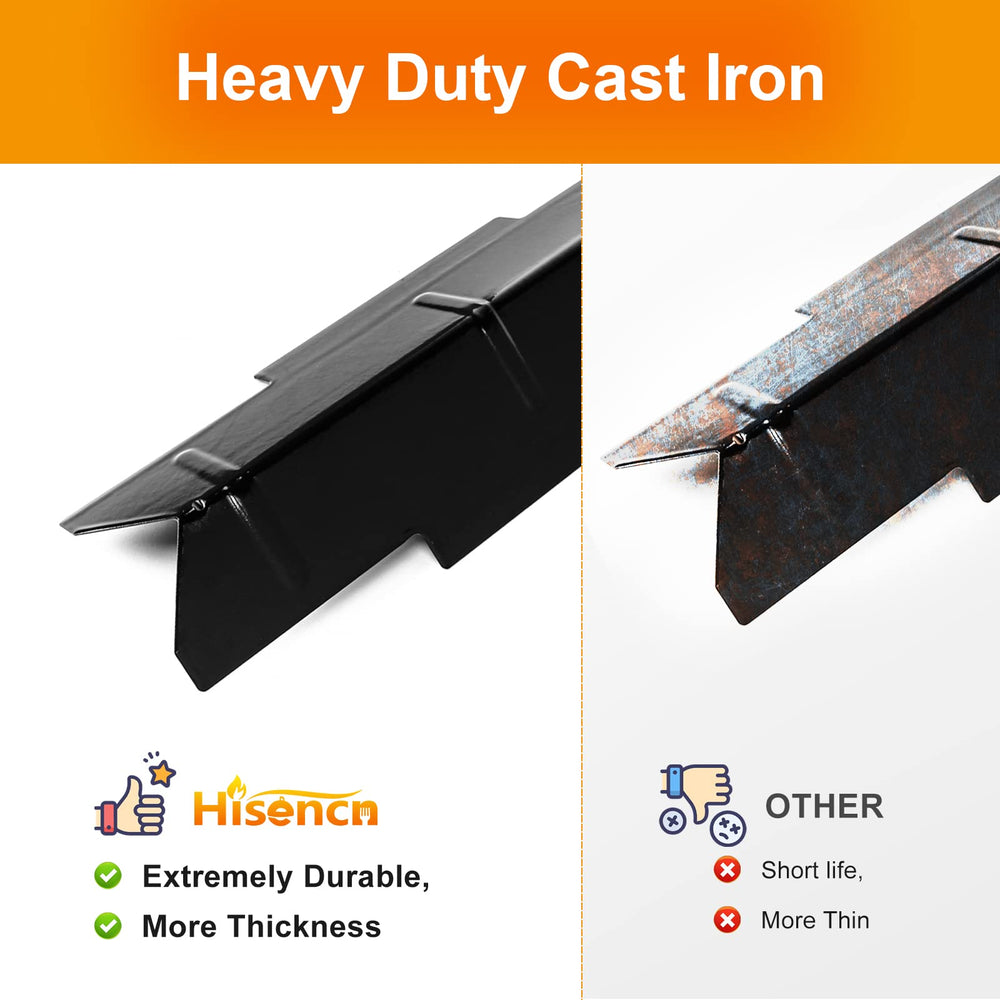 Hisencn heat plate next to grill grate for size comparison and fit confirmation