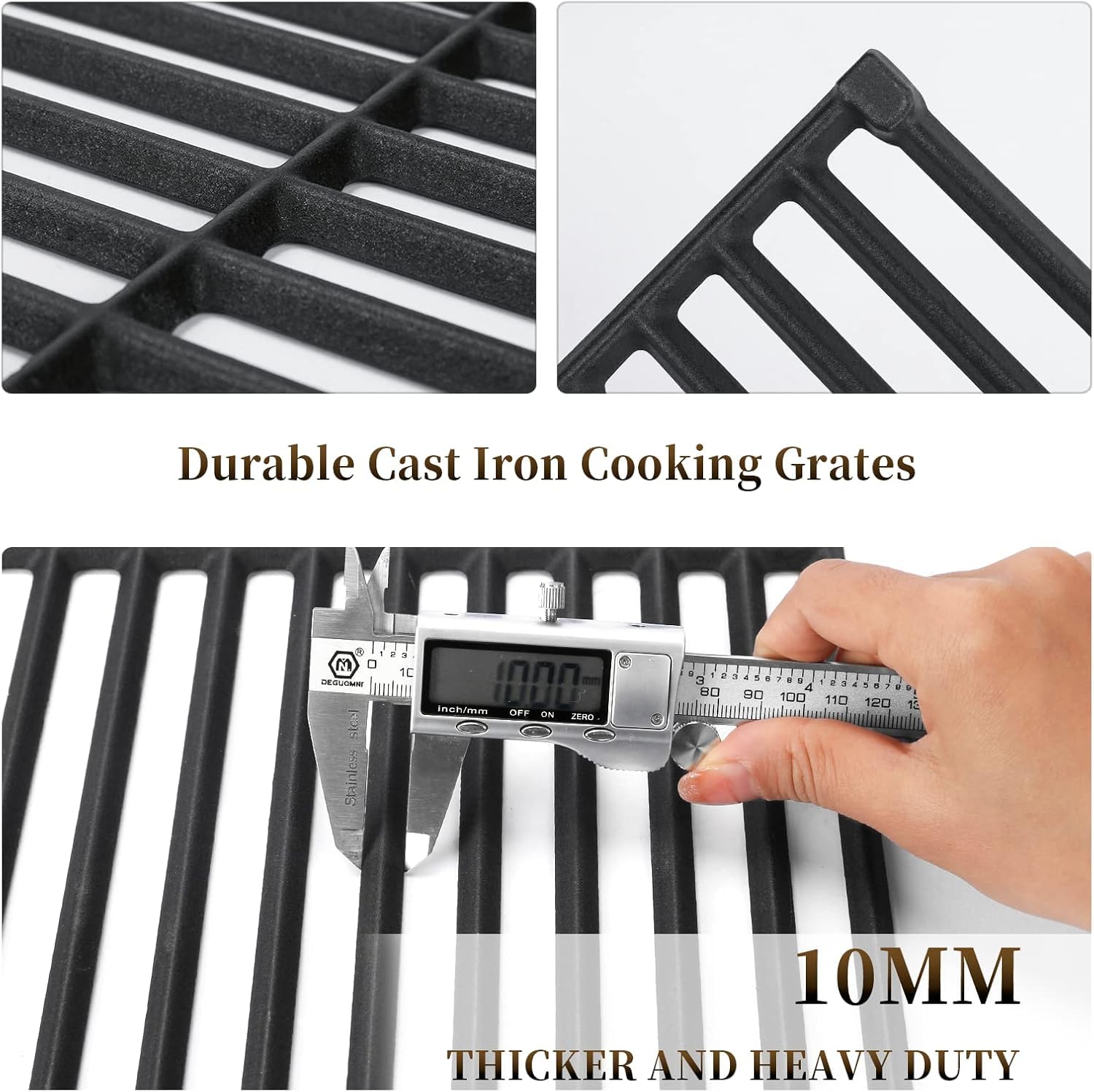 Hisencn grates beside ruler showing exact 17x13.25 inch dimensions for fit