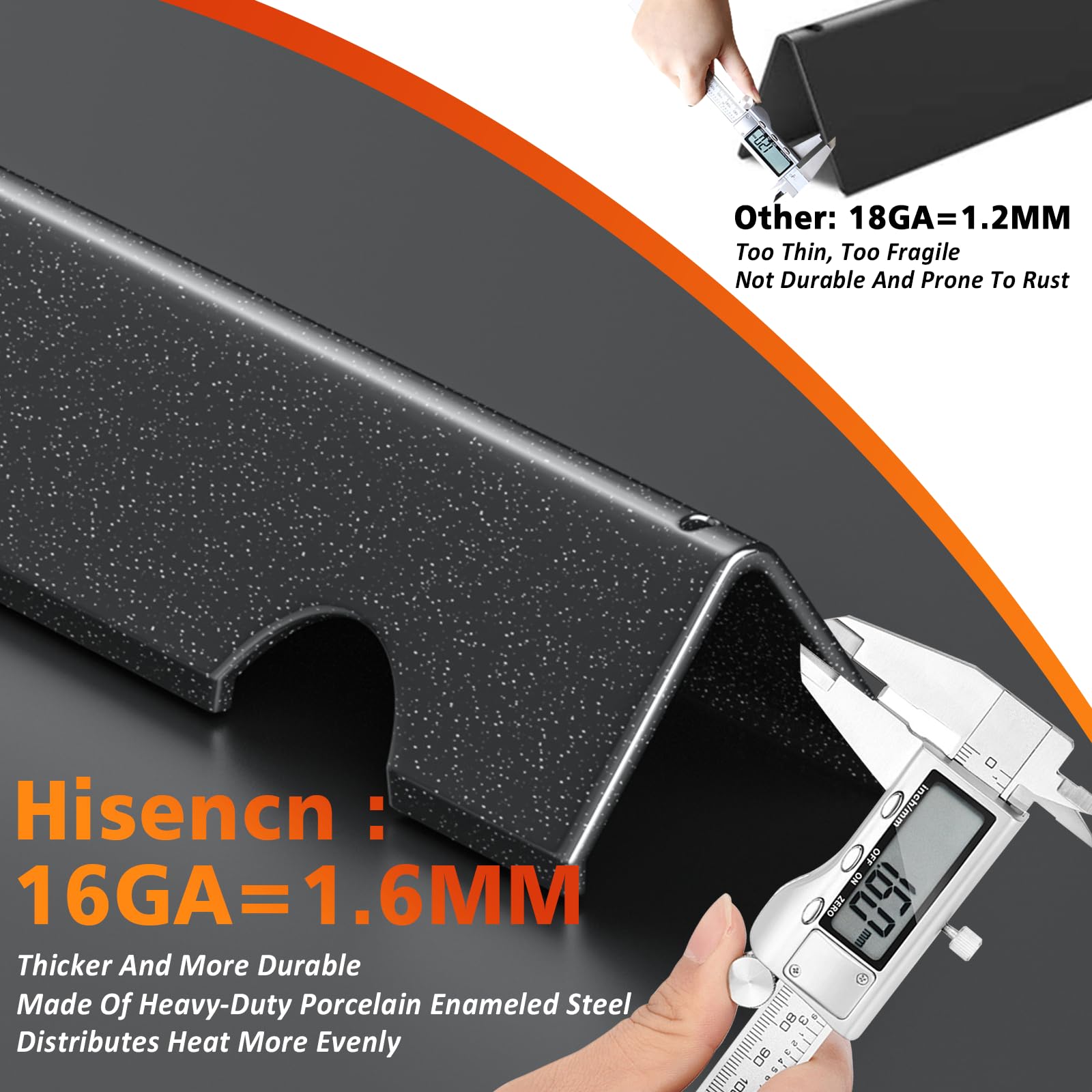 Hisencn bars beside ruler showing 17 1/8 inch length for accurate fit