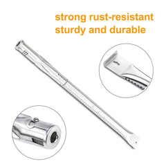 Hisencn close-up of stainless steel burner tube highlighting corrosion resistance and even flame