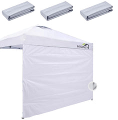 Hisinly front view of three silver-coated 10x10 sidewalls showing coverage and storage convenience