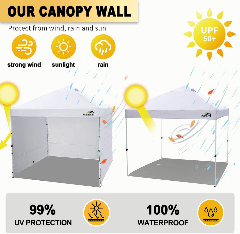 Hisinly Velcro attachment detail on a sidewall for fast canopy installation and secure fit
