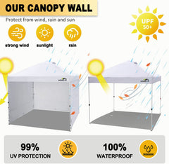 Hisinly Velcro attachment detail on a sidewall for fast canopy installation and secure fit
