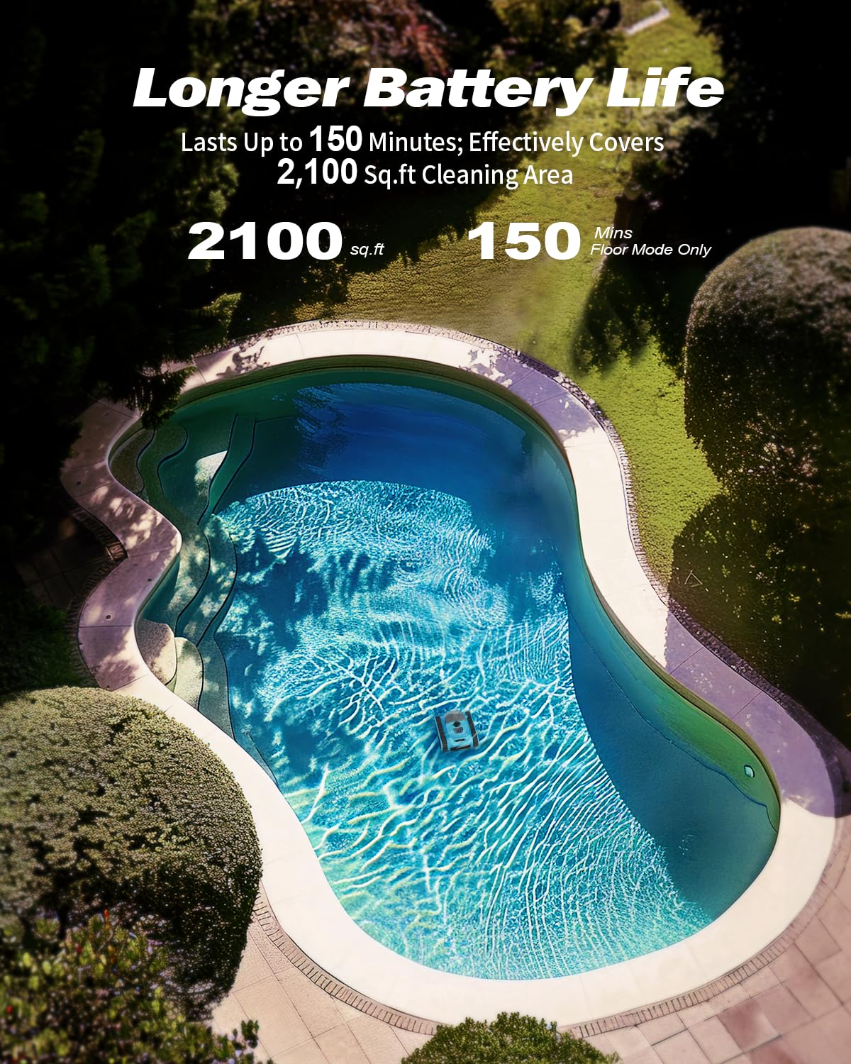 HISION robot self-parking at pool edge for easy retrieval and dry handling
