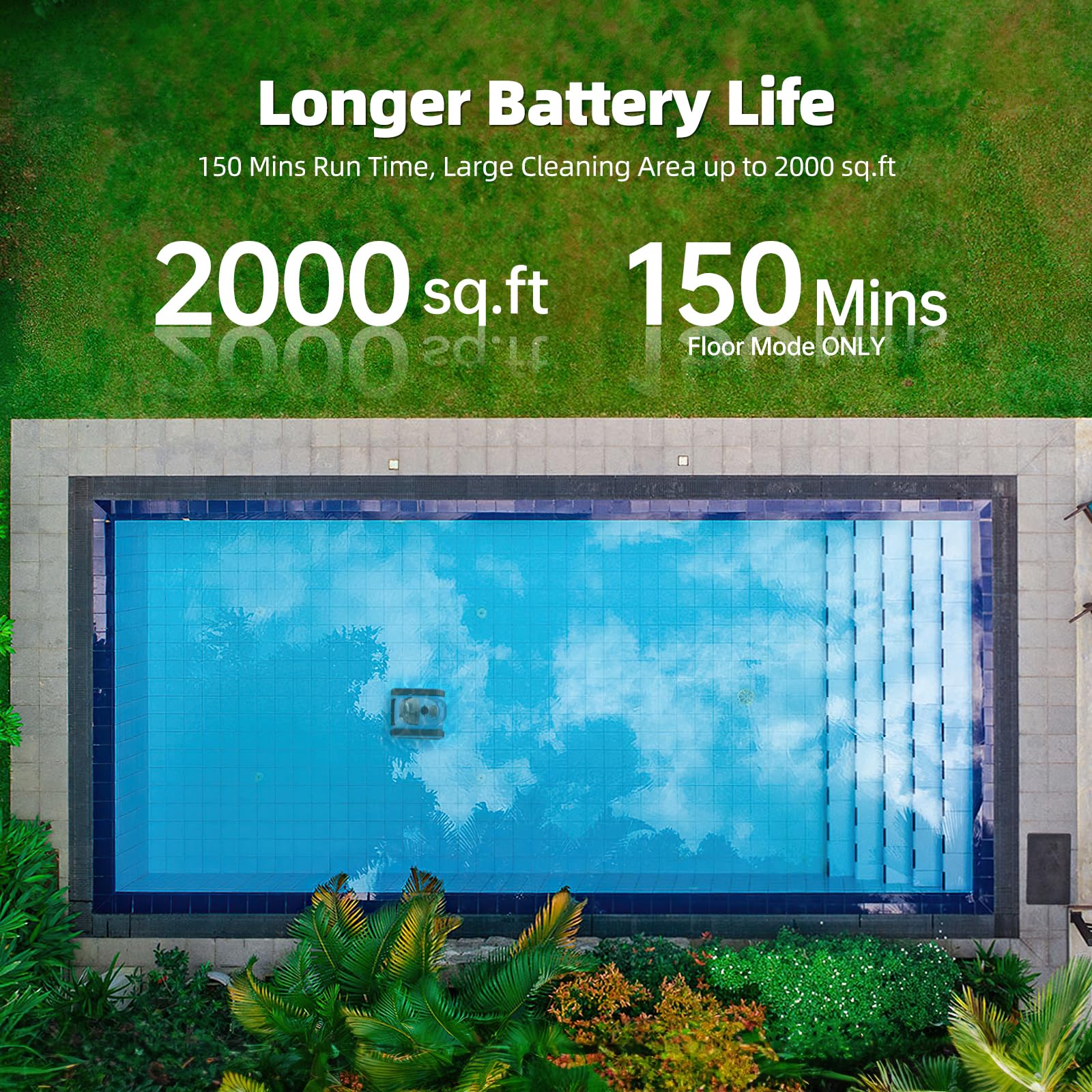 HISION next to pool ladder showing size and scale for easy storage and handling
