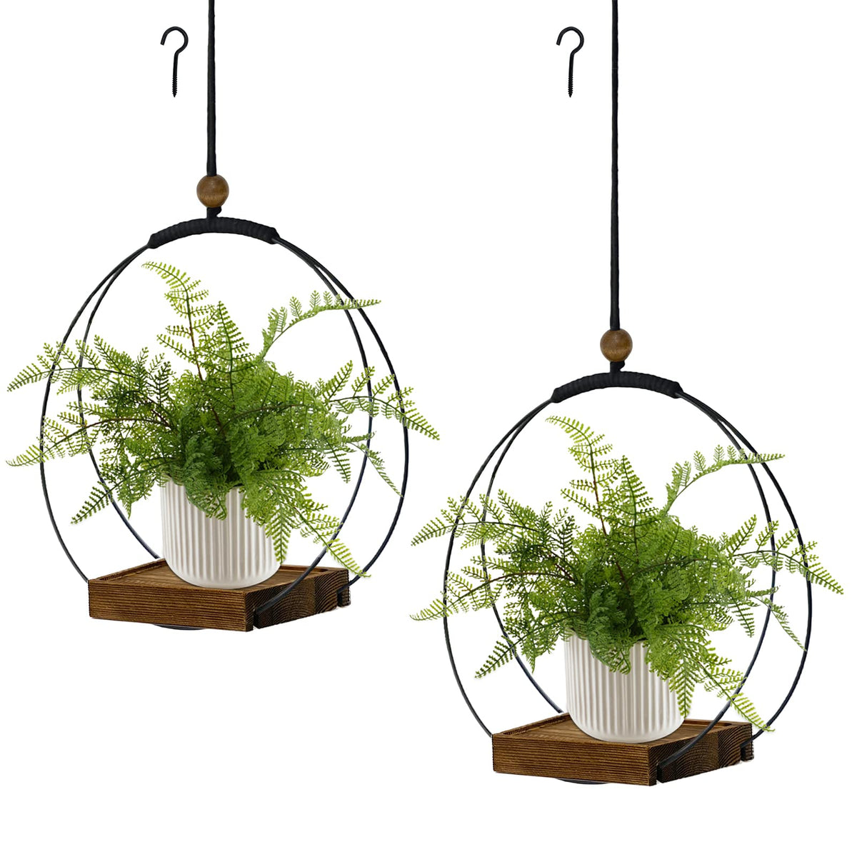 hismocal front pack view showing two black hangers and modern style benefit