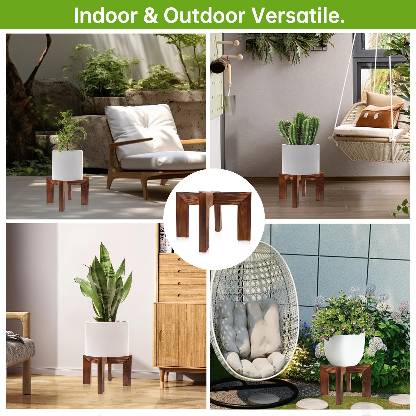 hismocal stands on patio with plants showing outdoor styling and portability benefit