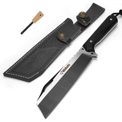 Hitdudu machete front view showing full blade and sheath for reliable cutting