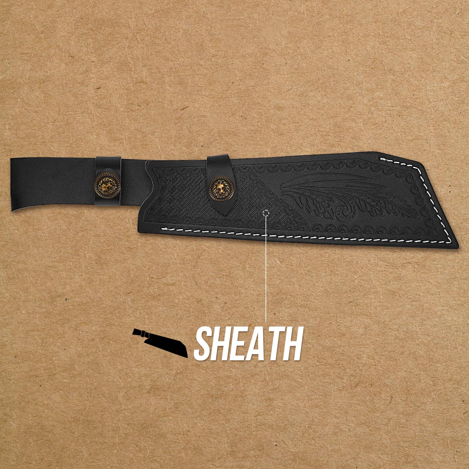 Hitdudu machete held in hand showing size and comfortable balance