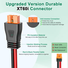 Hiutgowt primer plano del conector XT60i reforzado, mayor seguridad y conexión firme