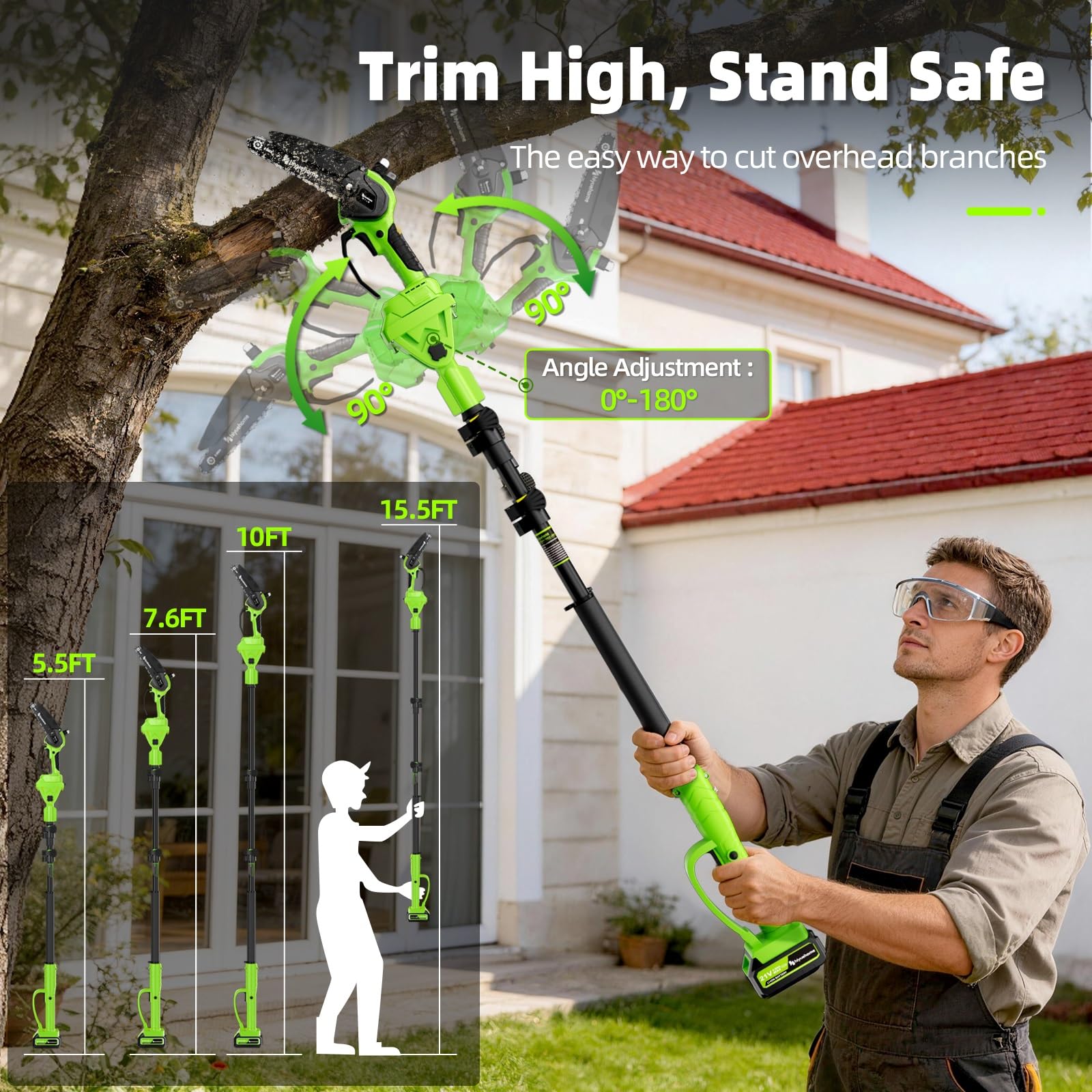 hiyuehome handheld chainsaw configuration highlighting light balanced handling