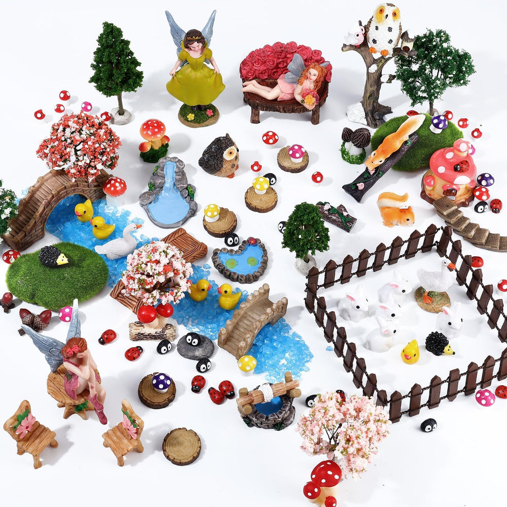 HIYZI close-up of hand-painted fairy figurines highlighting fine detail and durability