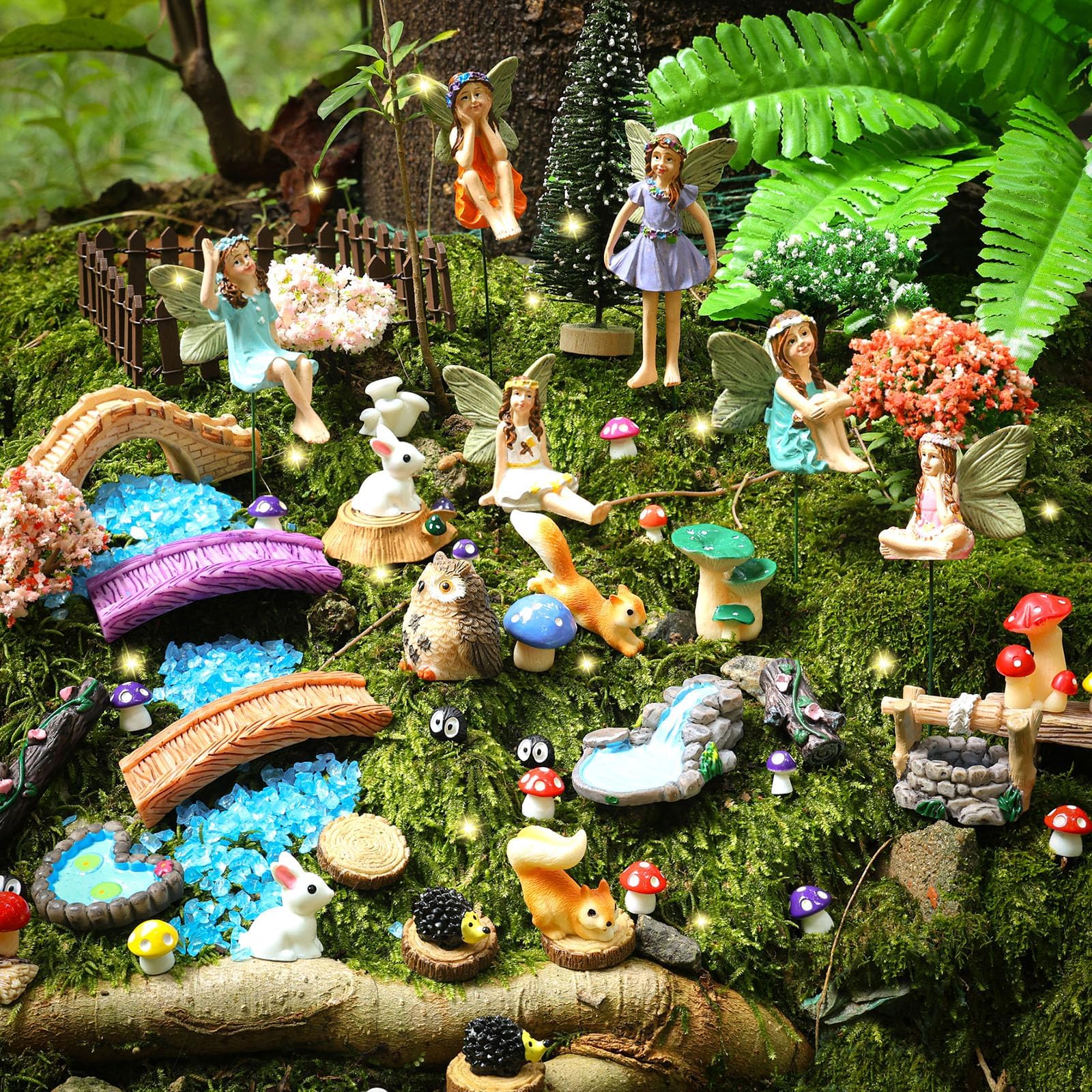 HIYZI mushrooms and benches grouped to show layered composition benefits