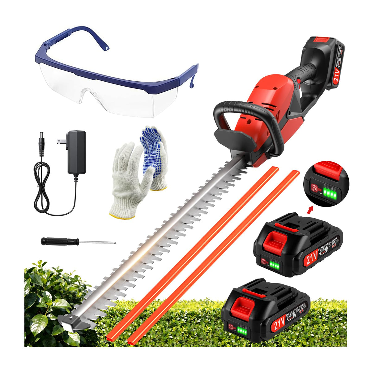 HJLYZYA front view of trimmer showing compact design and ready-to-use portability