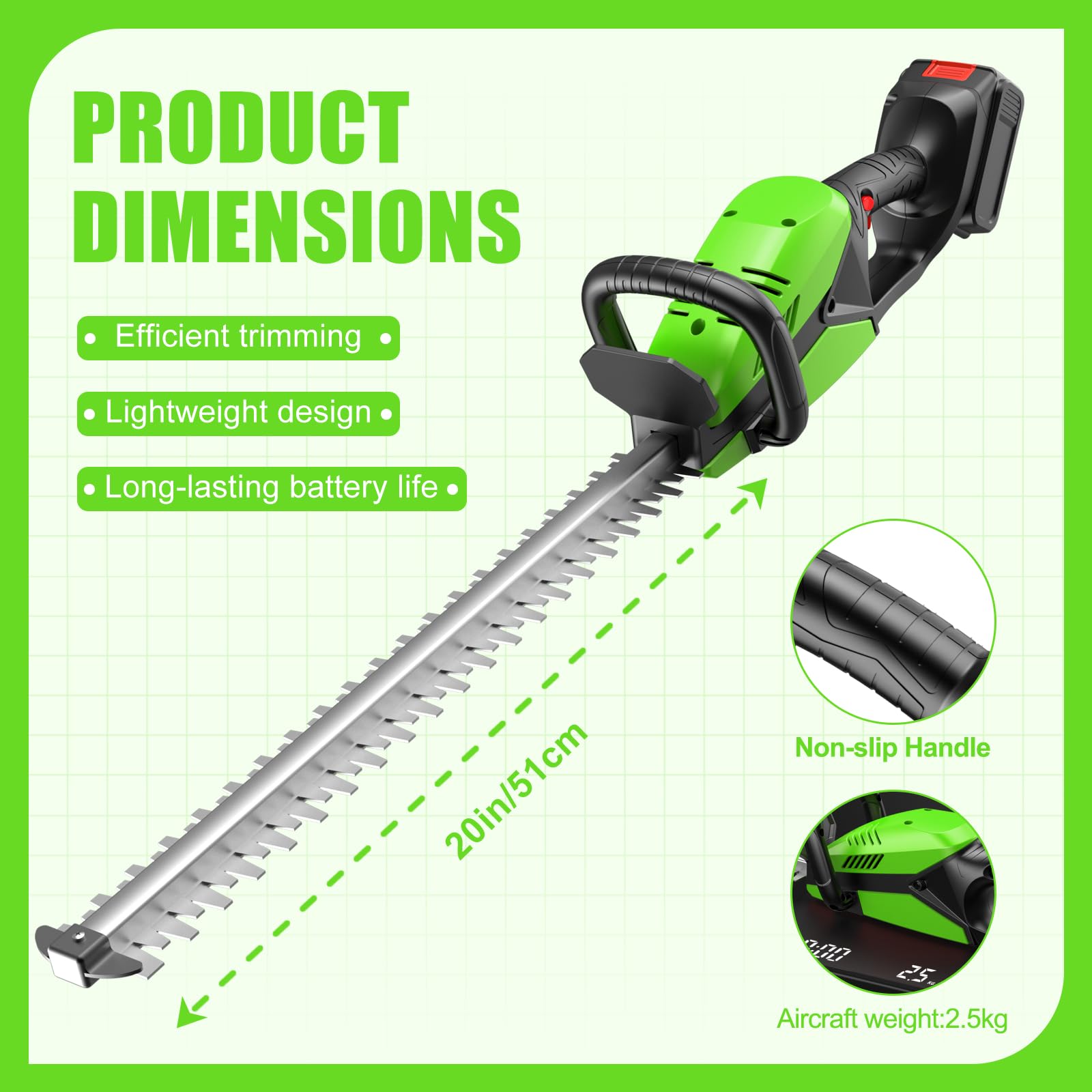 HJLYZYA handle and dual-switch detail showing ergonomic grip and safety activation