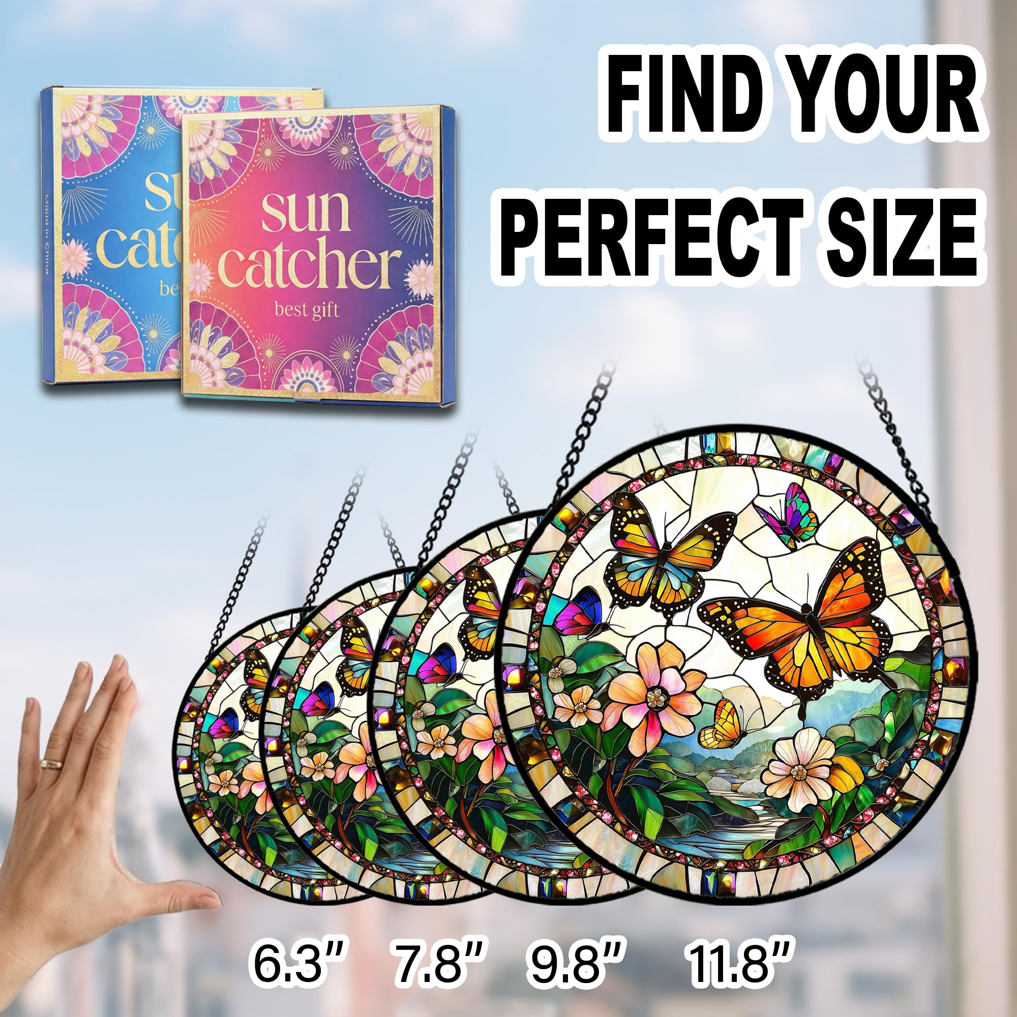 HKDGOKA gift box open to reveal suncatcher ready for presentation and gifting
