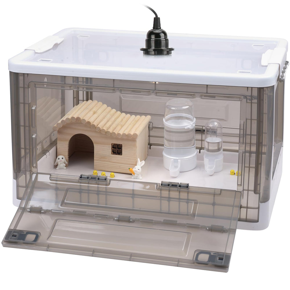 HKDQ transparent panel close-up for stress-free chick observation and quick checks