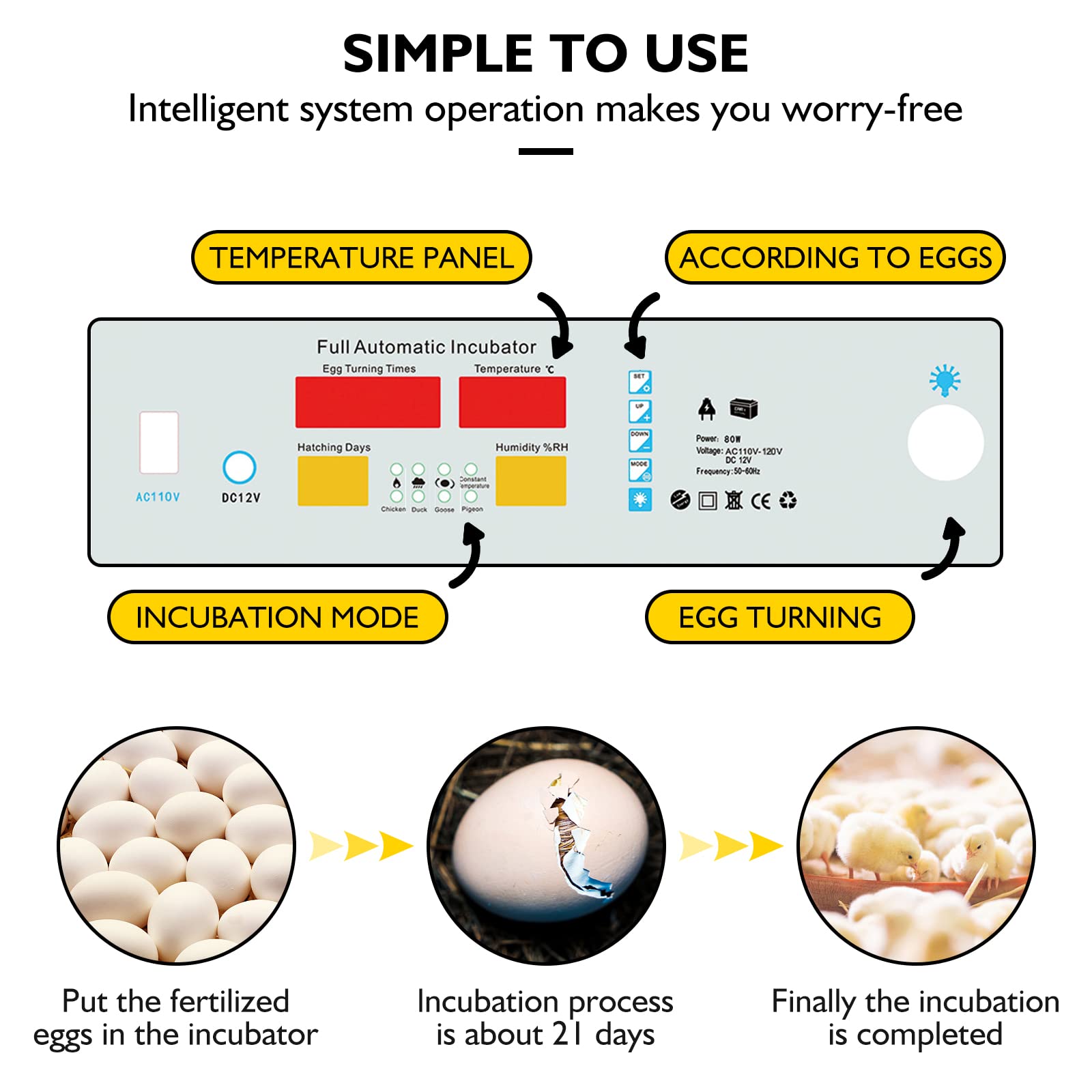 HKDQ LED display controls showing temperature and humidity settings benefit