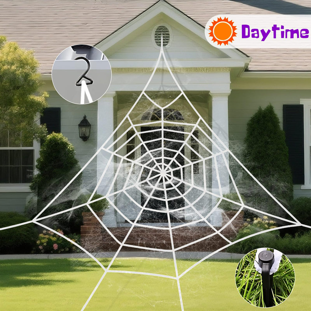 HKKDKTA folded spider web in storage bag showing compact packing for easy reuse