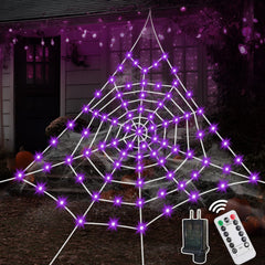 HKKDKTA front view of packaged 16.4 ft spider web showing components and size benefits