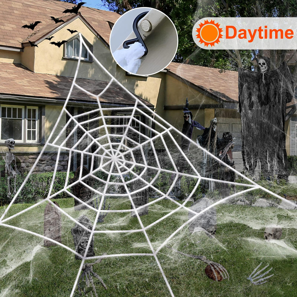 HKKDKTA web next to lawn furniture showing 16.4-foot scale