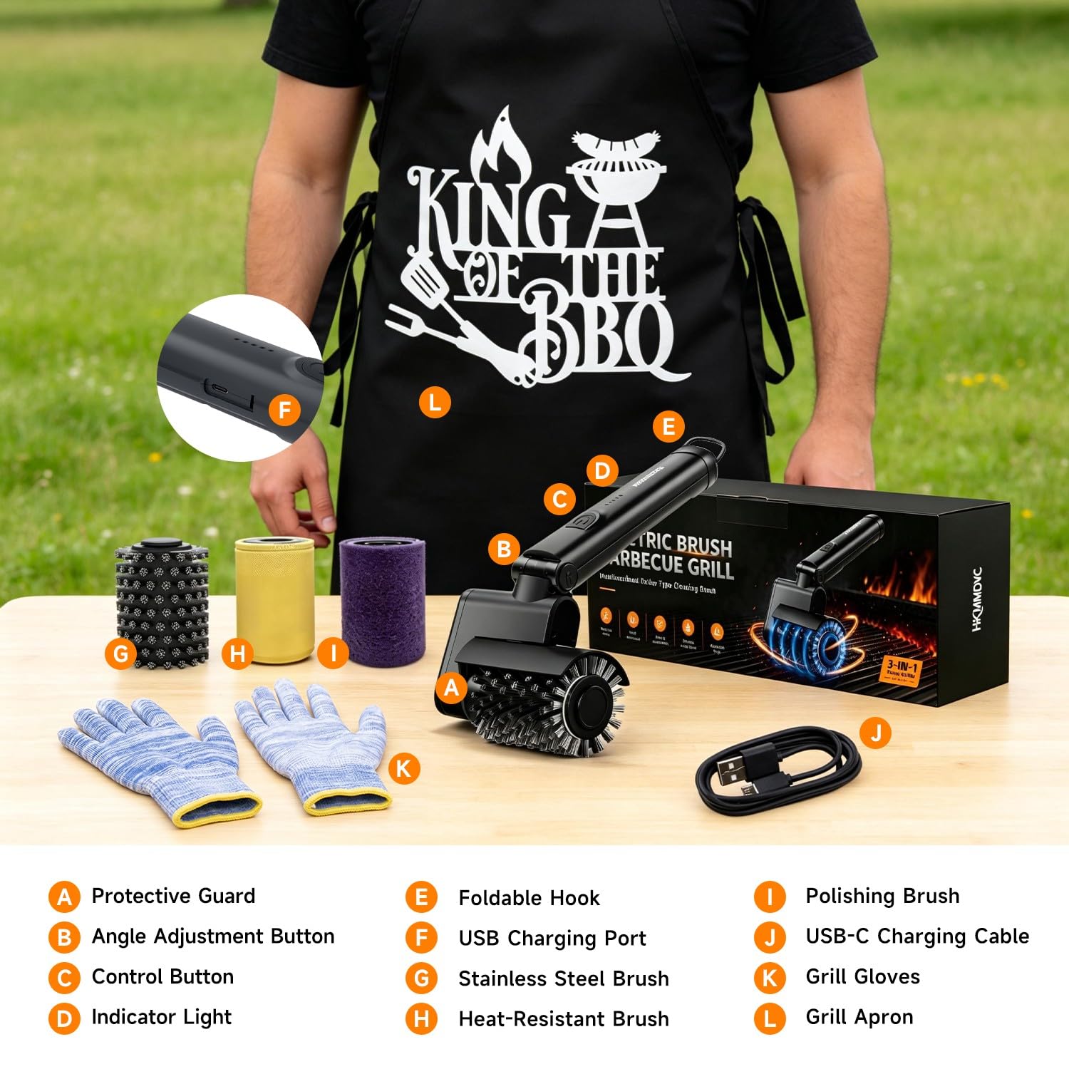 Hkmmdvc included gloves, apron, and boxed kit for gifting convenience