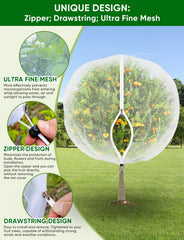 HKZ netting over blueberry bush protecting fruit while allowing light