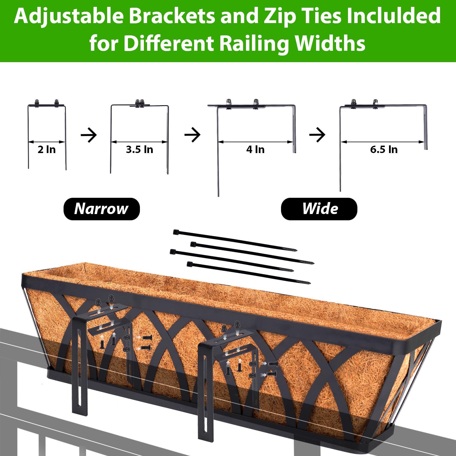 HKZ planter beside a ruler showing 24-inch scale for accurate sizing benefit
