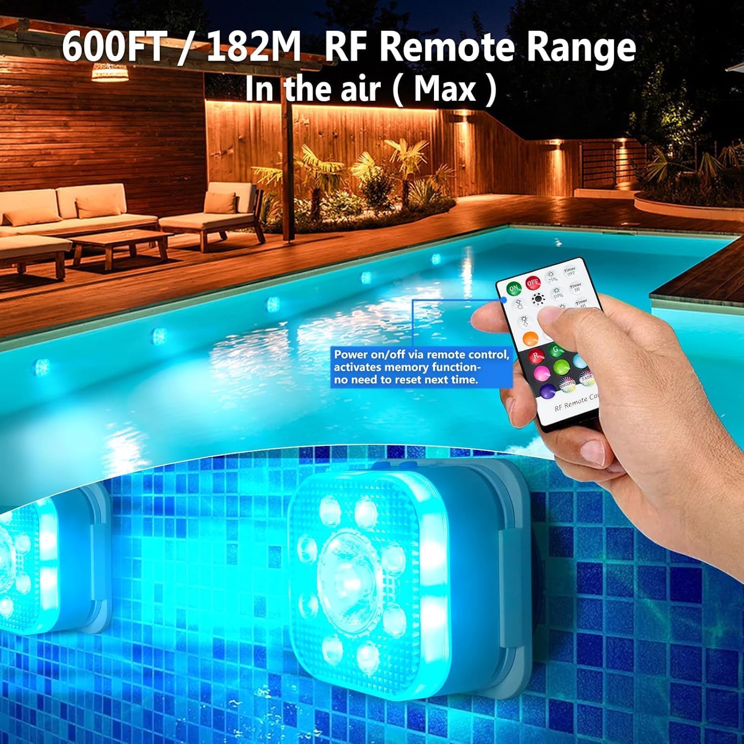 HL underwater glow in pool demonstrating deep, even illumination and atmosphere