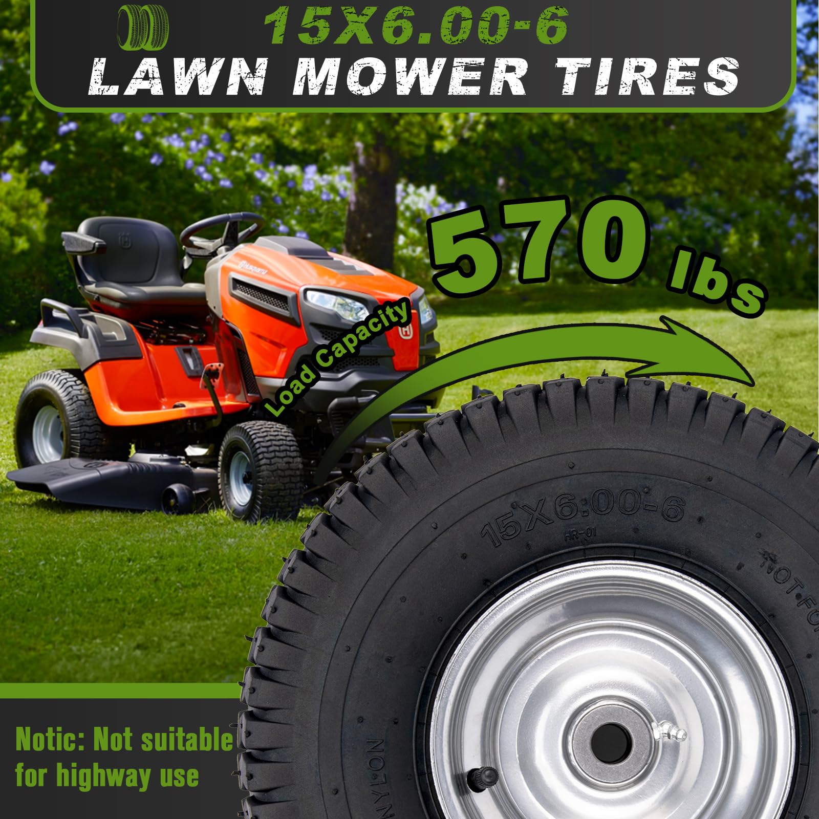 HLHgirl mounted on mower front demonstrating quick replacement and secure fit