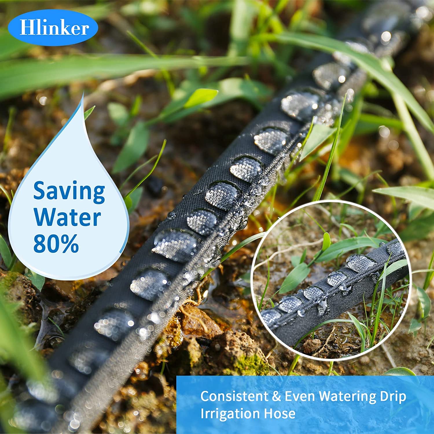 Hlinker close-up of flat hose texture and dual-layer durability