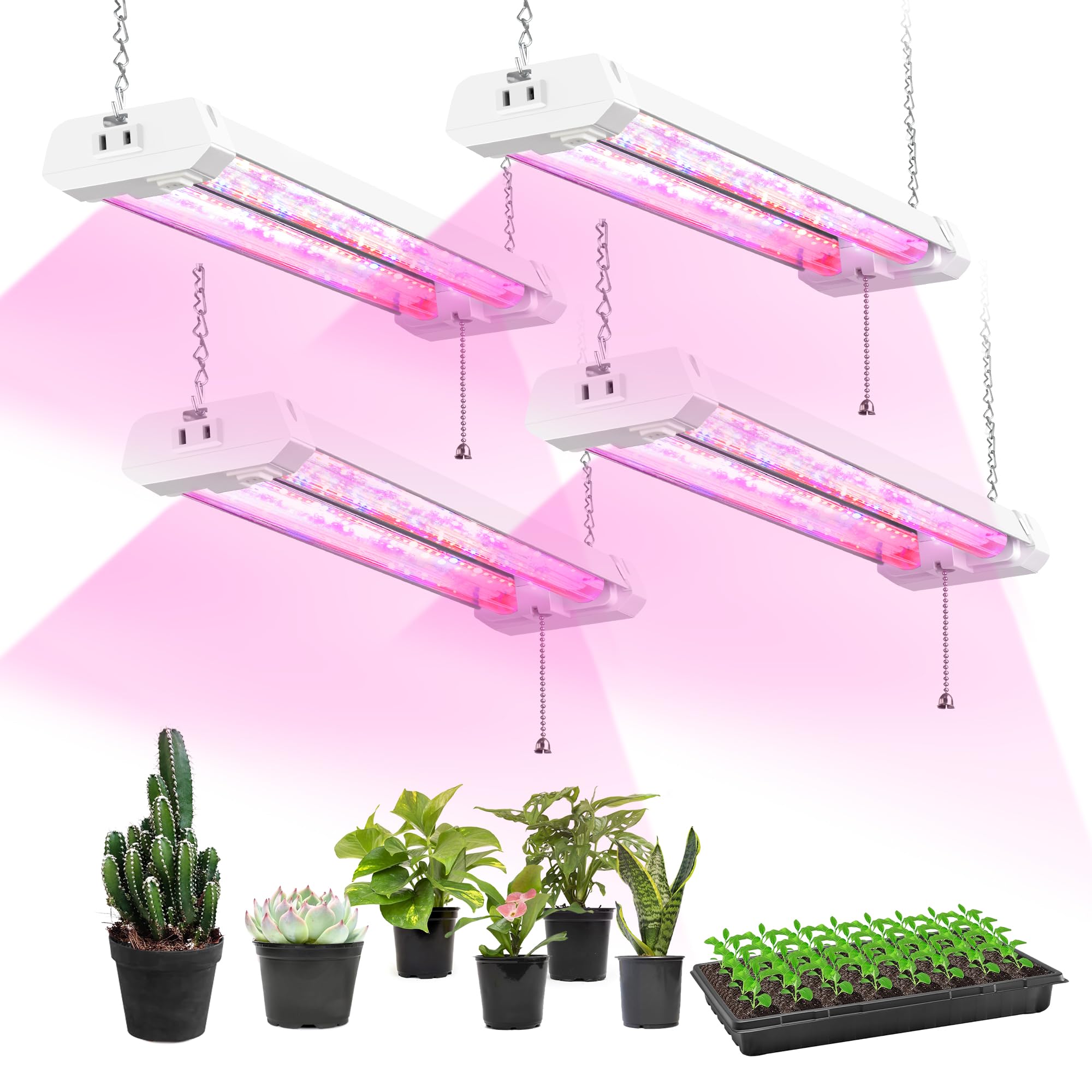 Hlite front view of 16-inch 4-pack LEDs showing compact footprint and uniform light