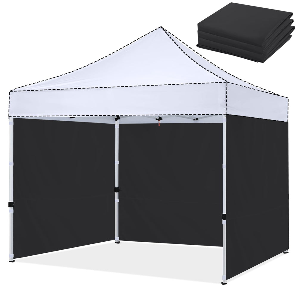 HLong front view of three black sidewalls showing full coverage and neat seams