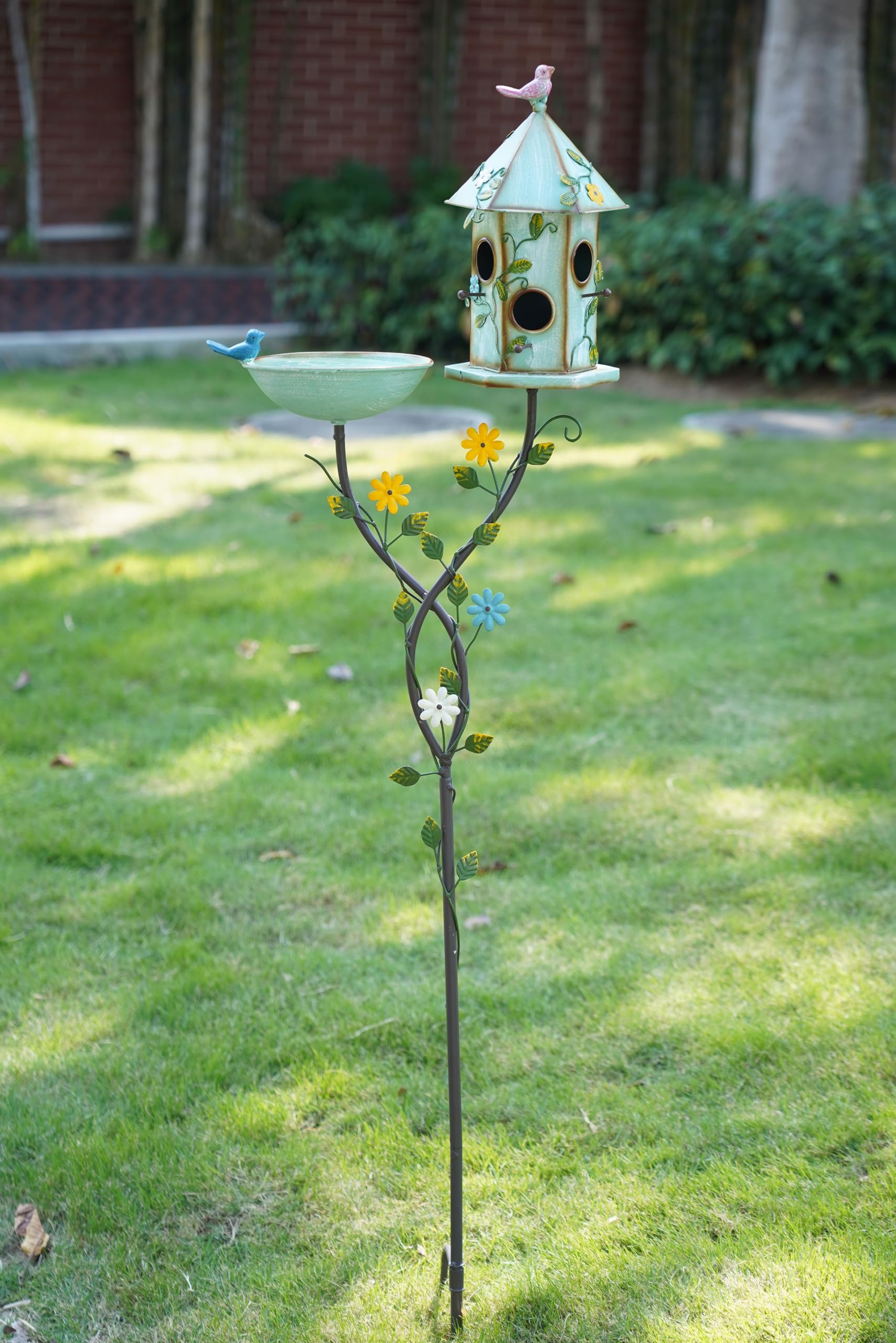 HLQMFHT installed in flowerbed showing habitat attraction and landscape fit