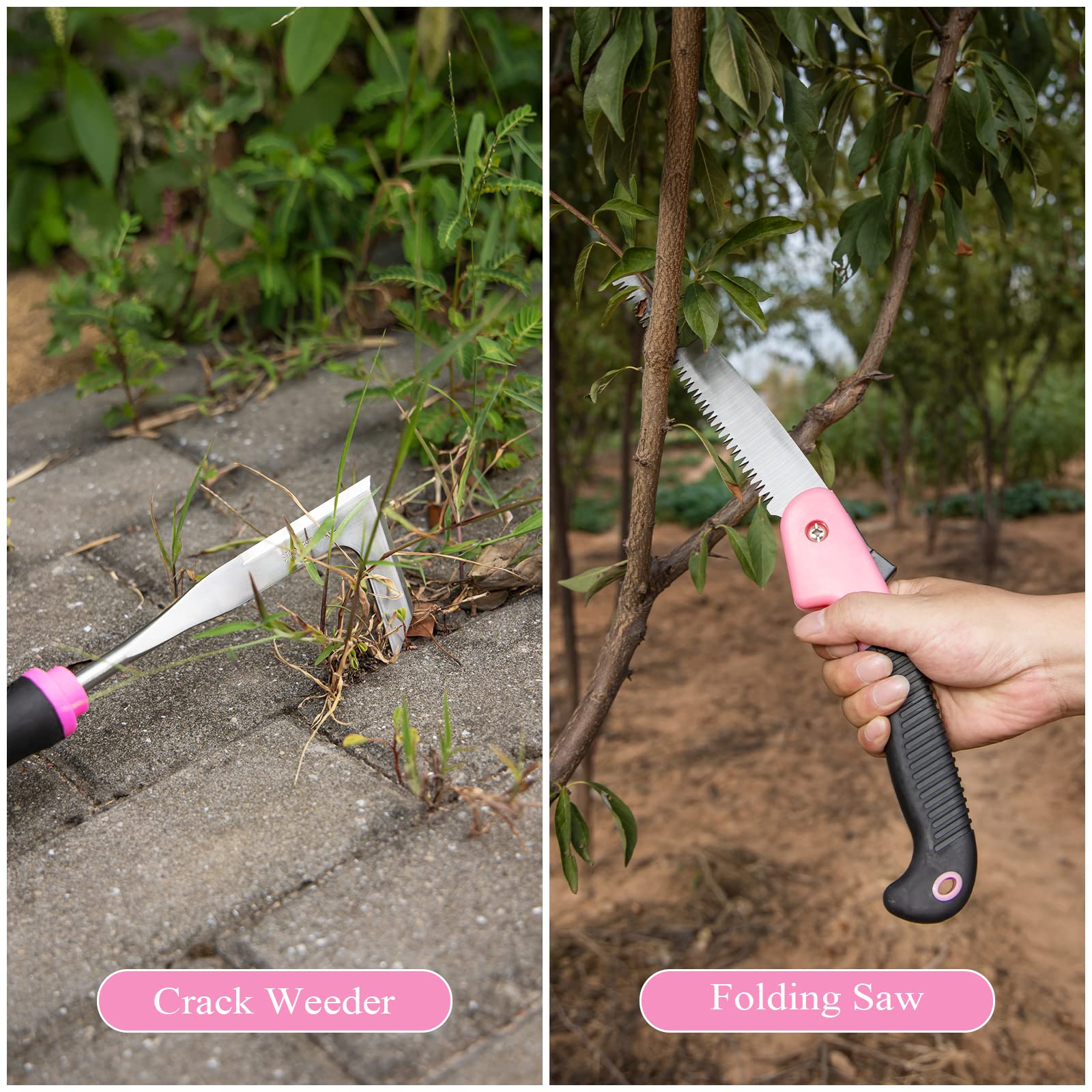 HLWDFLZ toolset beside a standard garden pot to show real size and portability