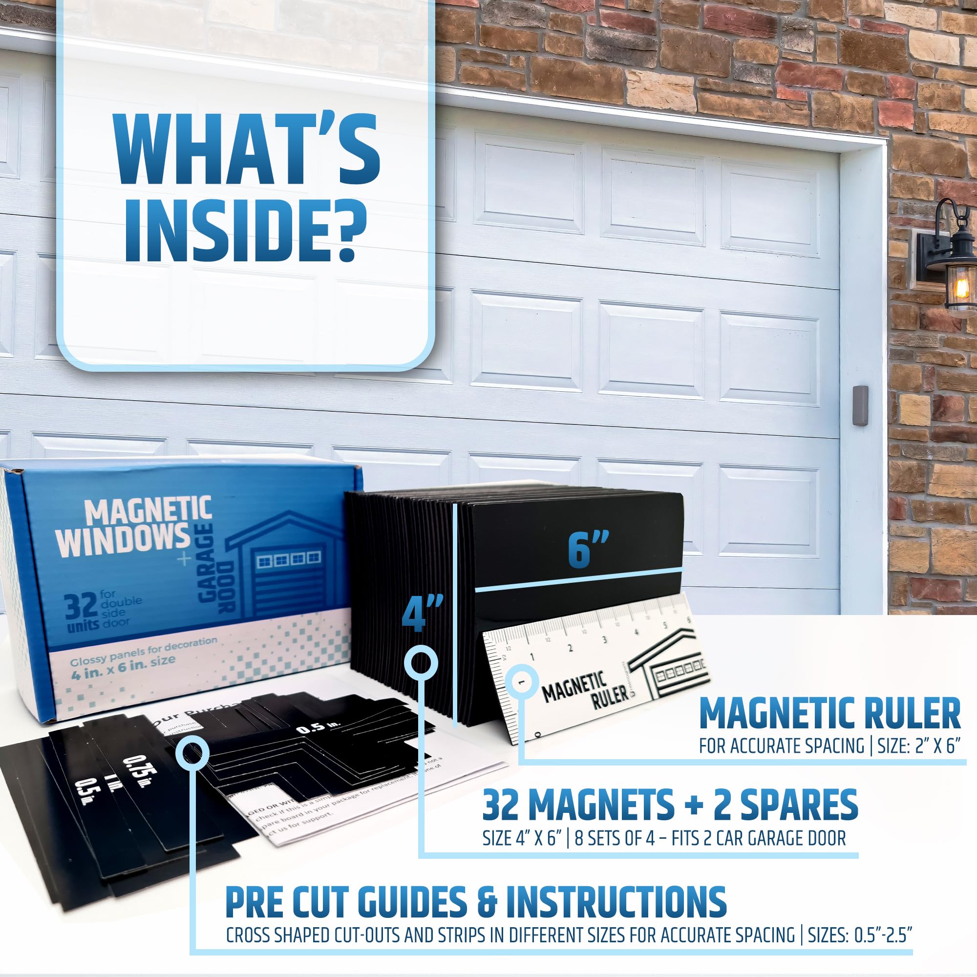 HMmagnets included magnetic ruler and cutouts for easy alignment