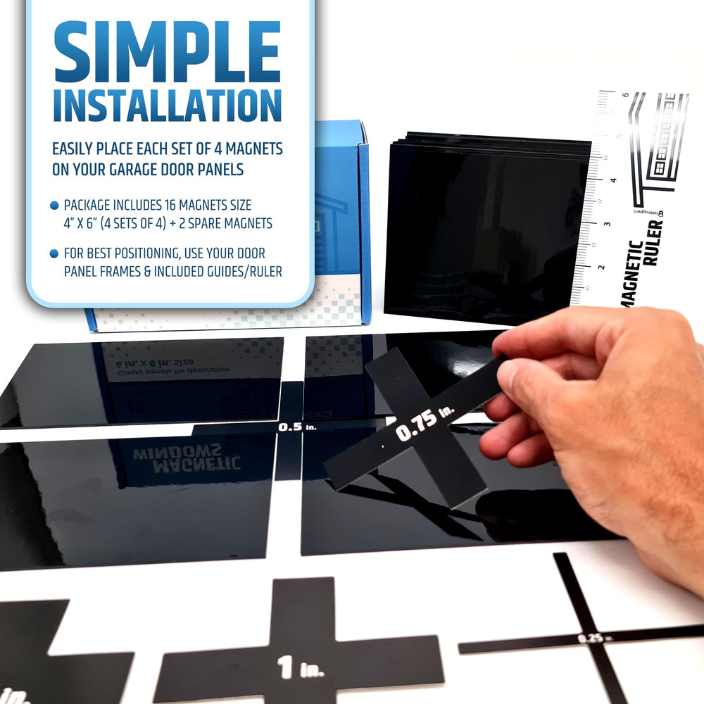 HMmagnets magnetic ruler and alignment cut-outs displayed for fast, accurate installation