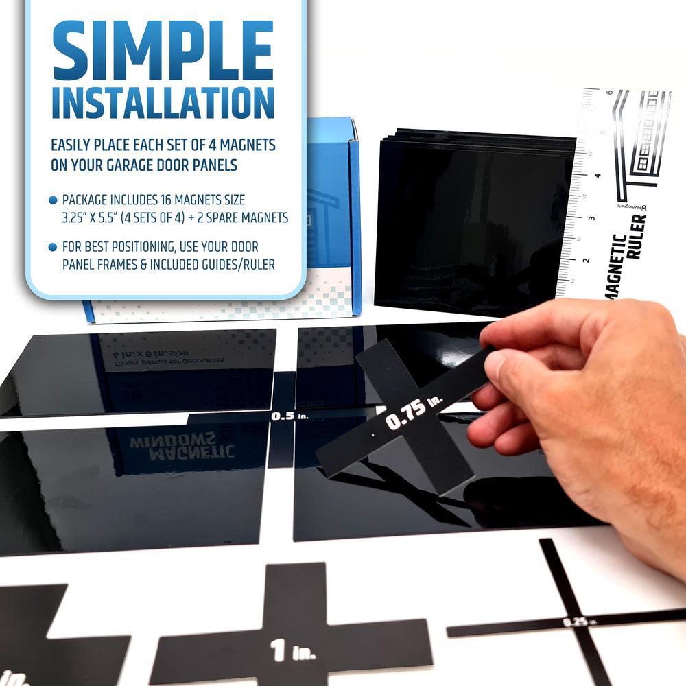 HMmagnets magnetic ruler and template laid out for precise easy alignment