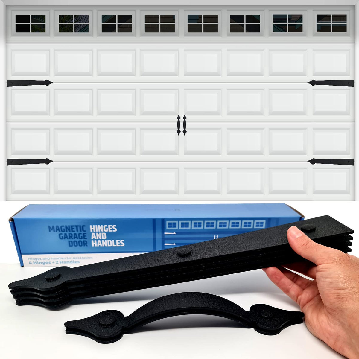 HMmagnets front view on steel door showing instant curb appeal