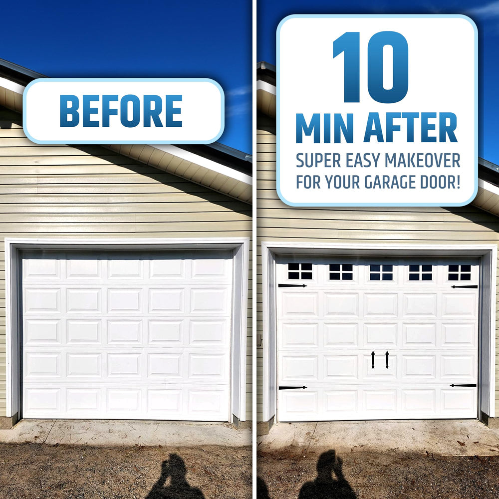 HMmagnets panels installed on a one-car garage door improving curb appeal