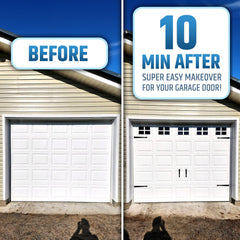 HMmagnets panels installed on a one-car garage door improving curb appeal