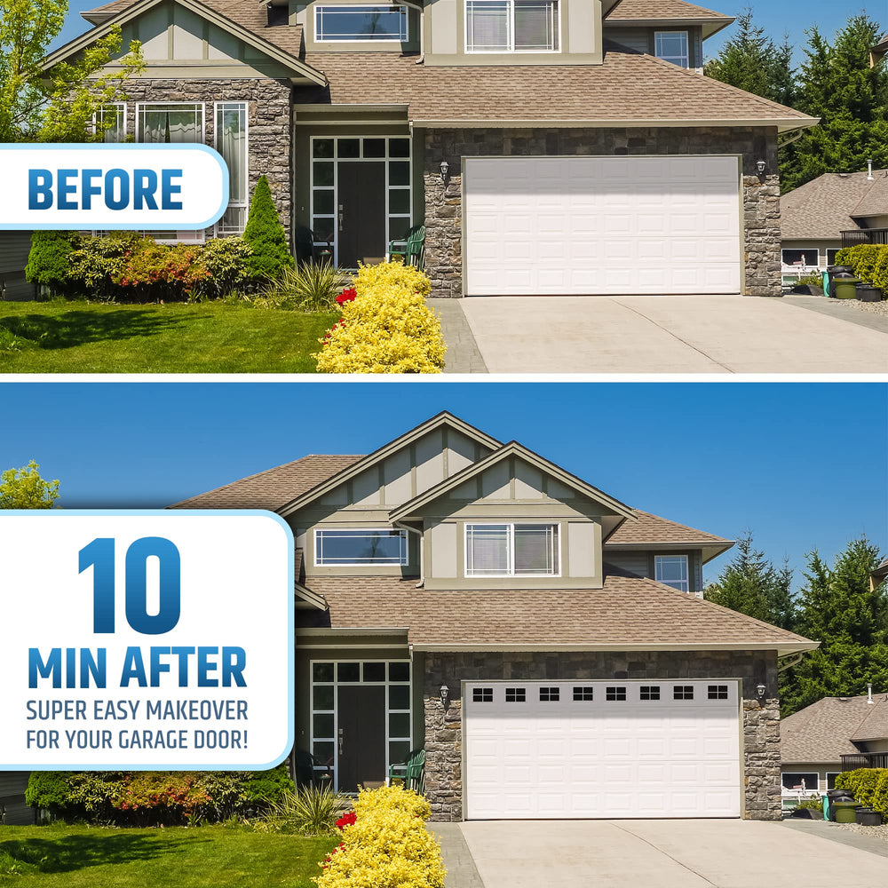 HMmagnets installed on a two-car garage improving curb appeal instantly