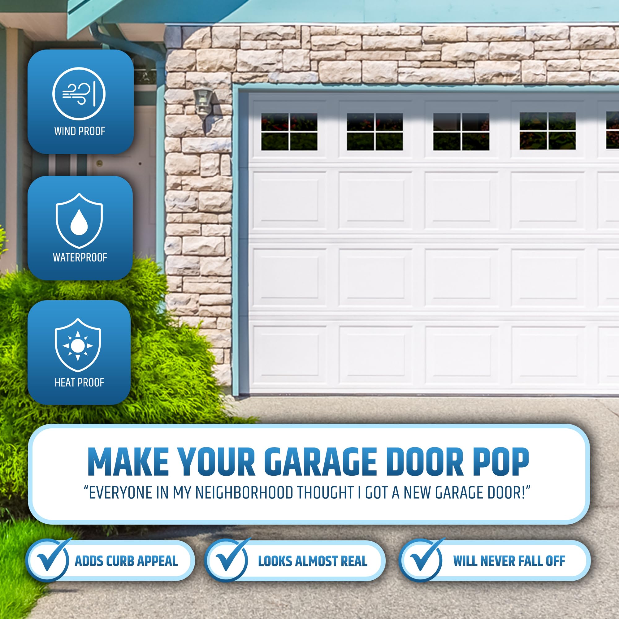 HMmagnets panels on a driveway view showing instant modernized curb appeal
