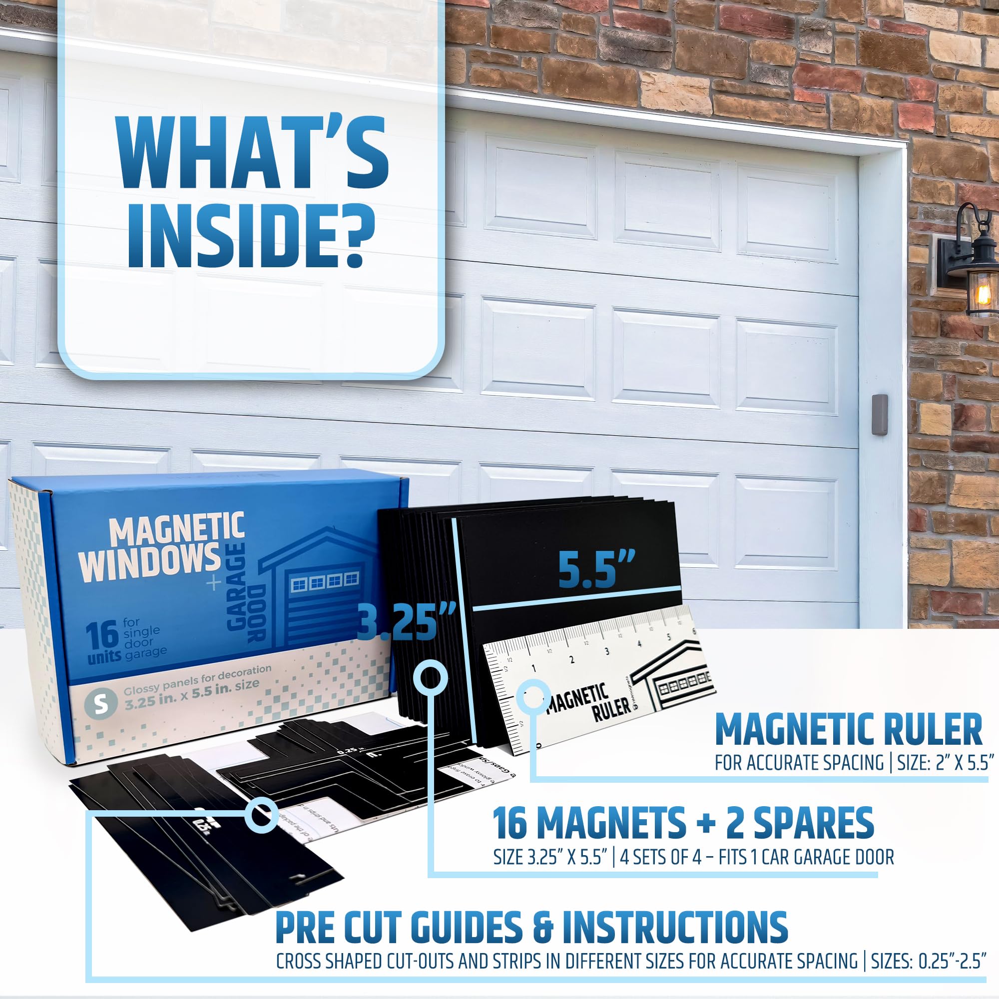HMmagnets panels on a wet garage door demonstrating water-resistant durability