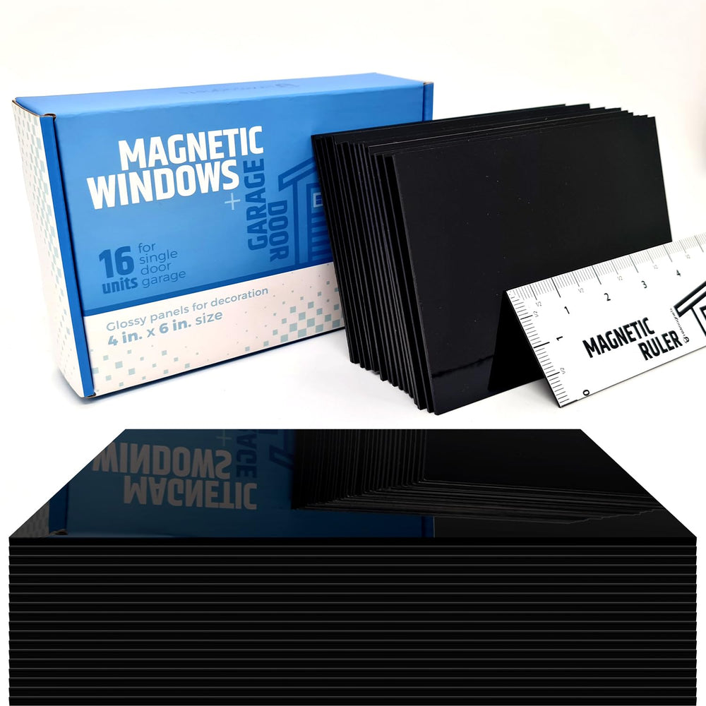 HMmagnets panels on a wet garage door demonstrating weather-resistant hold