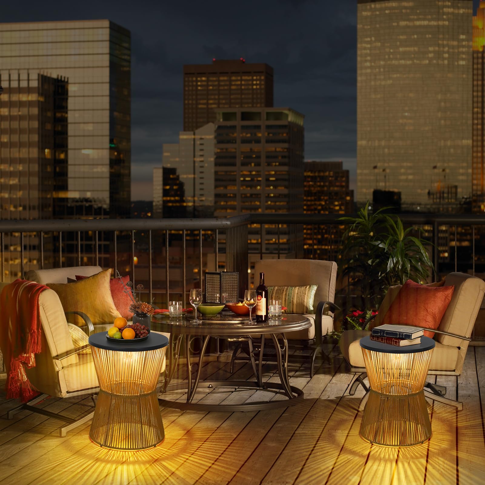 HMVPL patio lifestyle setting displaying versatility and decorative appeal