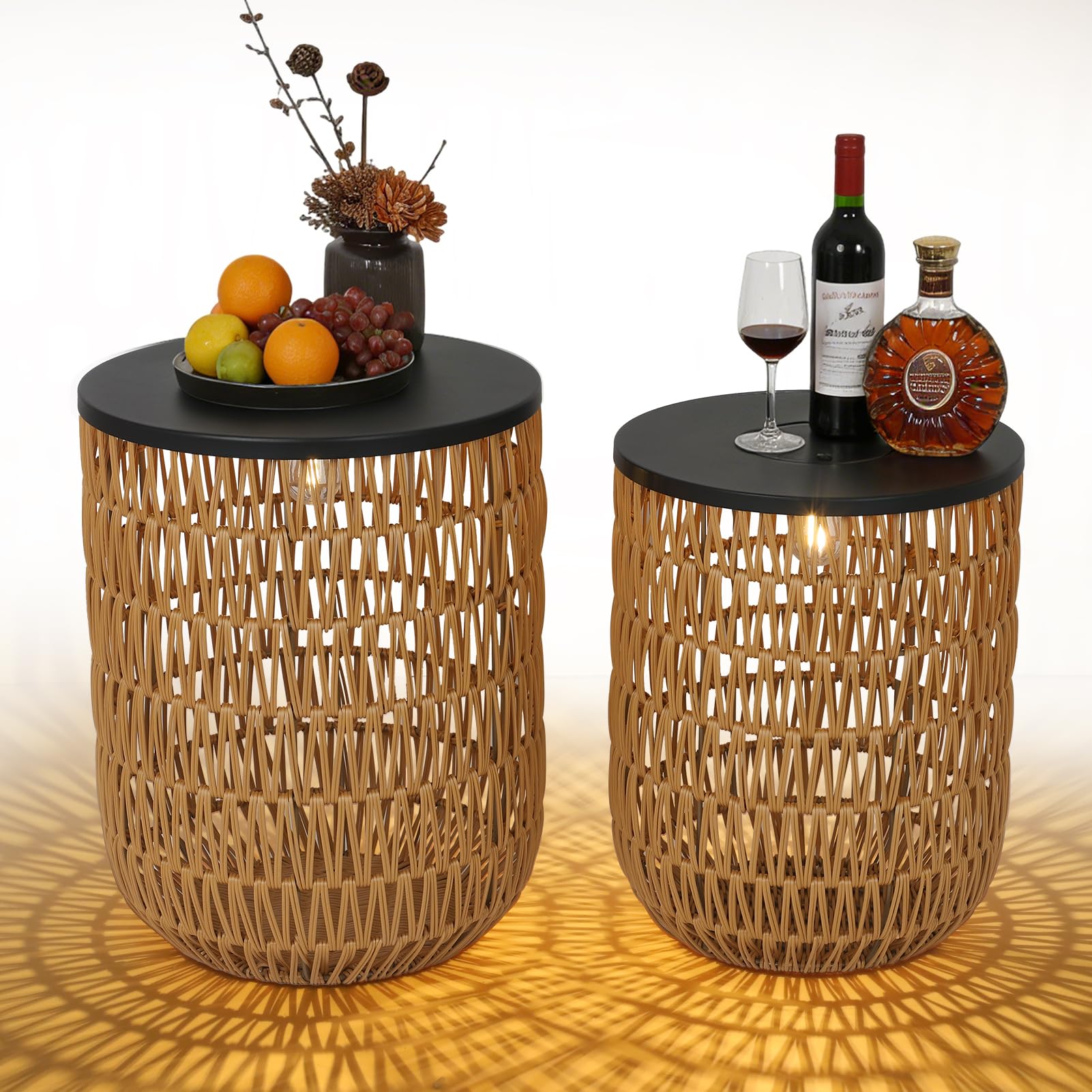 HMVPL splash test on rattan surface showing water-resistant construction