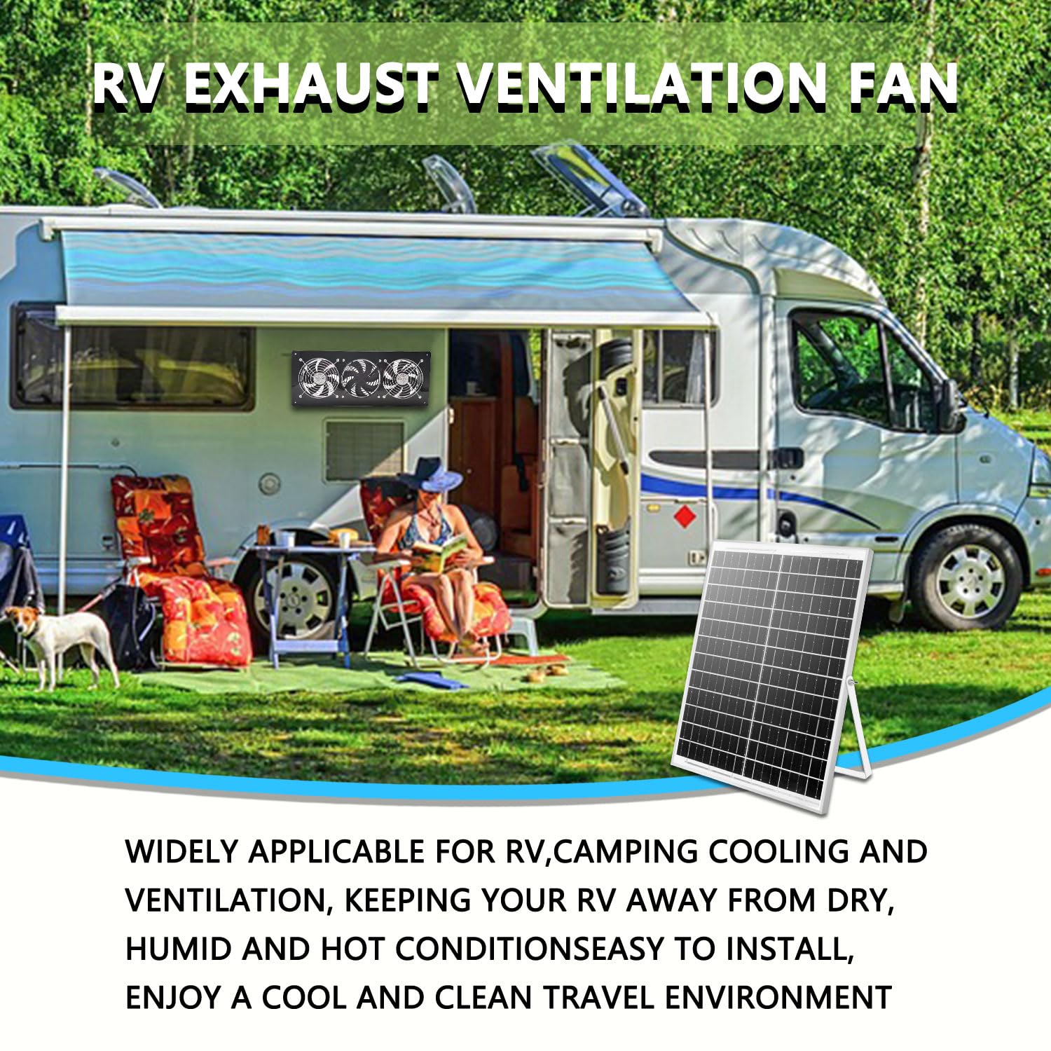 HNRLOY fan side profile highlighting durable housing and weatherproof build